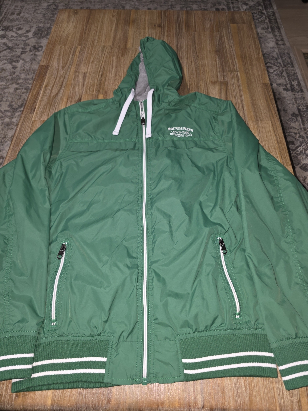 Authentic Original Vintage Style Green Hooded Bomber Jacket